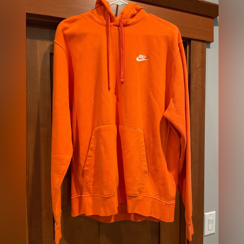 Nike hoodie sweatshirt orange large tall